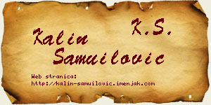Kalin Samuilović vizit kartica